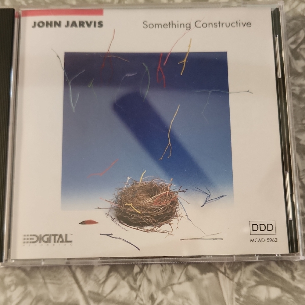 John Jarvis Something Constructive CD - Blue and White Cover